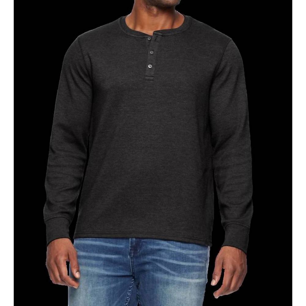 NEW FLAGS & ANTHEM chatsworth long sleeve tee in black